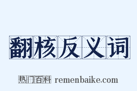 翻核反义词是什么意思的图片